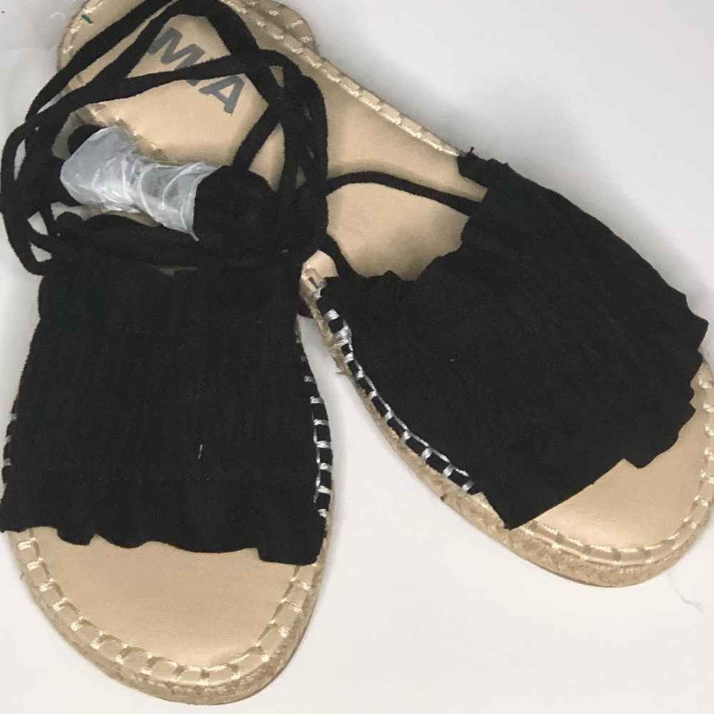 Black Mia string up Sandals